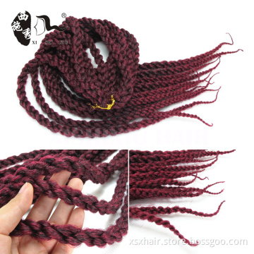 2016 hot sale long lasting 3D cubic afro twis Braids hair for synthetic hair extension crochet braid hair